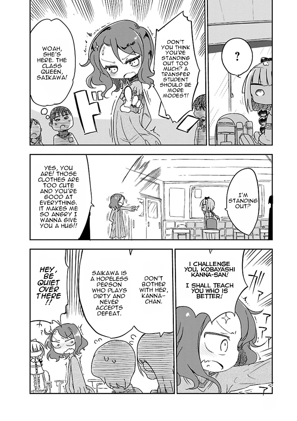 Kobayashi-san Chi no Maid Dragon Chapter 13 page 8 - Chapter 13 : Kanna and School