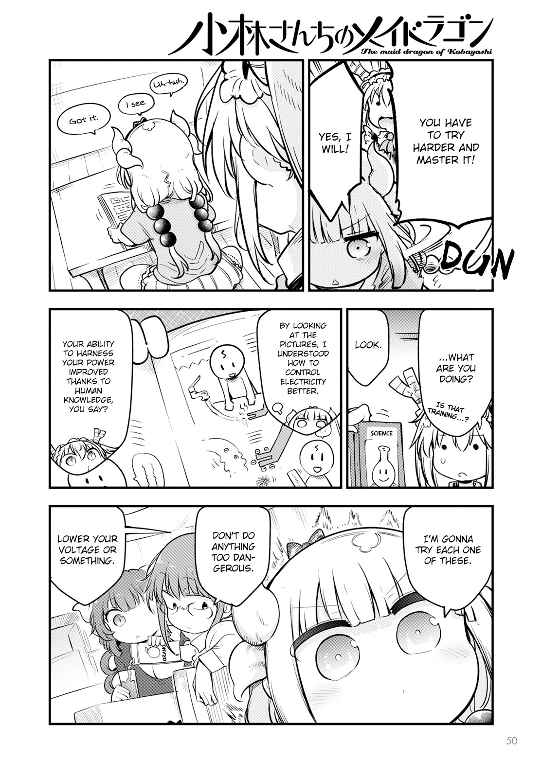 Kobayashi-san Chi no Maid Dragon Chapter 134 page 10 - Chapter 134: Kanna and Static Electricity