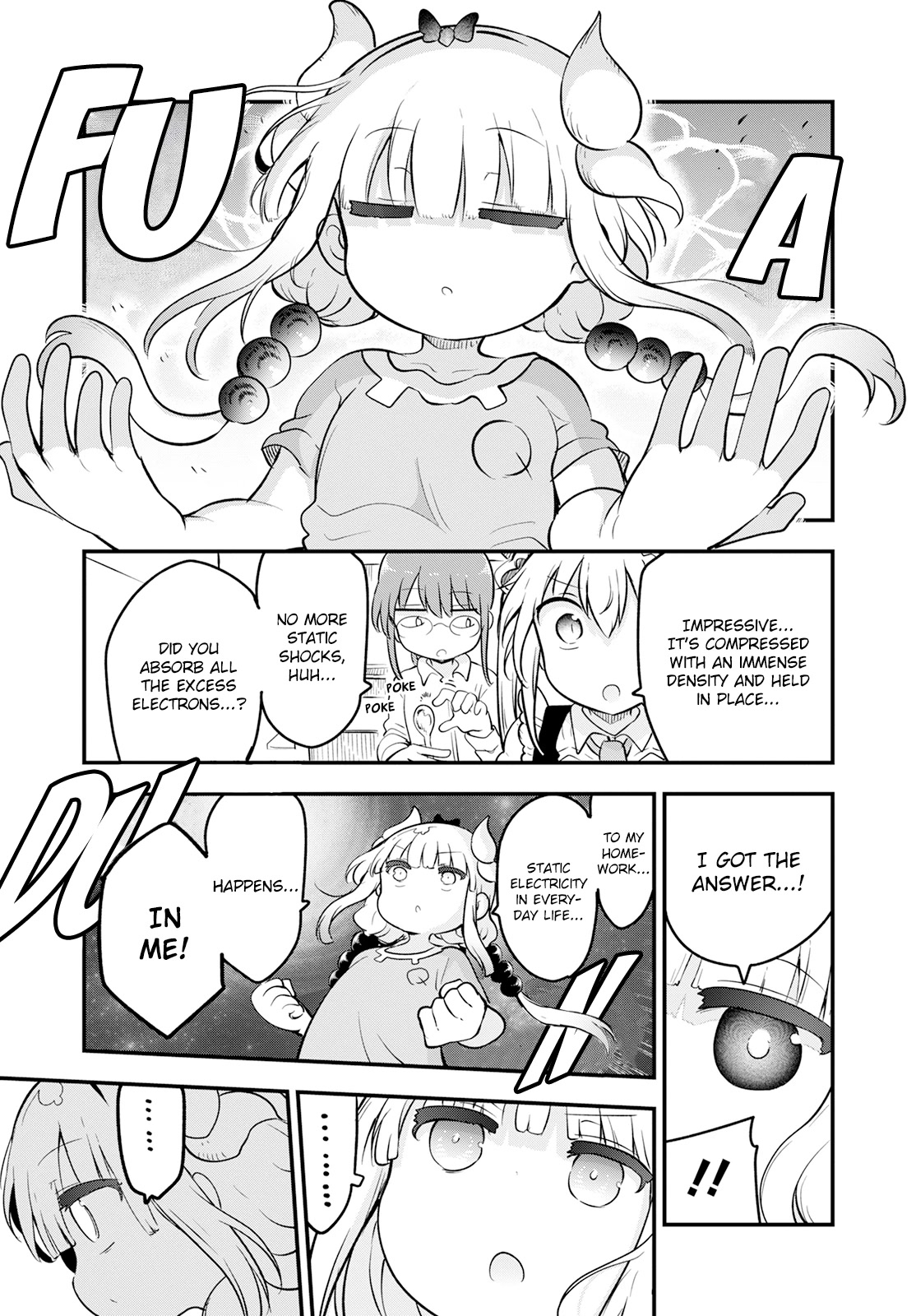 Kobayashi-san Chi no Maid Dragon Chapter 134 page 13 - Chapter 134: Kanna and Static Electricity