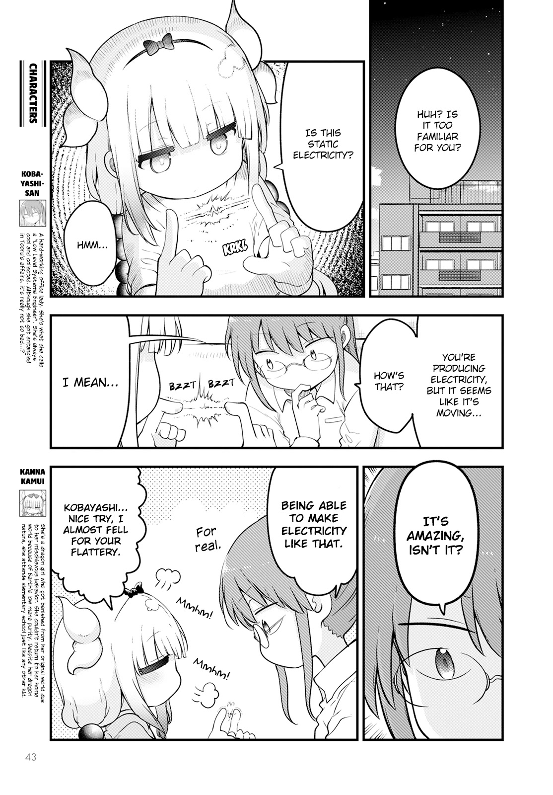 Kobayashi-san Chi no Maid Dragon Chapter 134 page 3 - Chapter 134: Kanna and Static Electricity