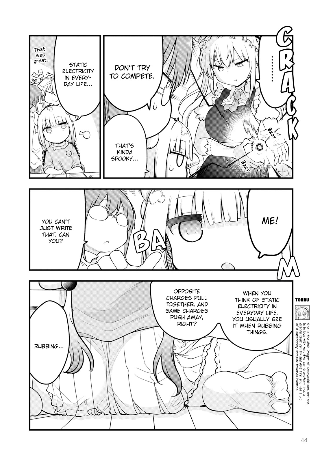 Kobayashi-san Chi no Maid Dragon Chapter 134 page 4 - Chapter 134: Kanna and Static Electricity