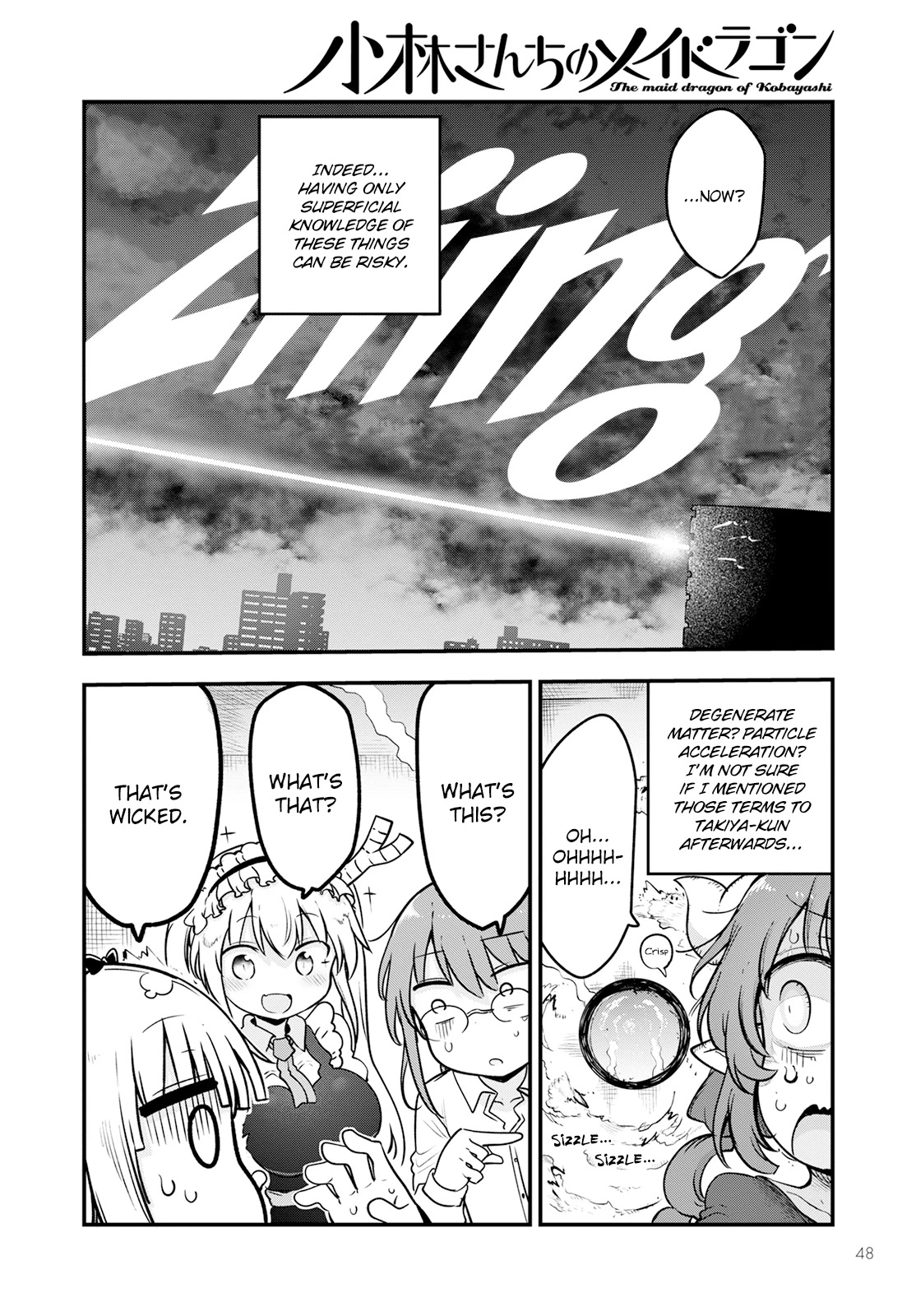 Kobayashi-san Chi no Maid Dragon Chapter 134 page 8 - Chapter 134: Kanna and Static Electricity