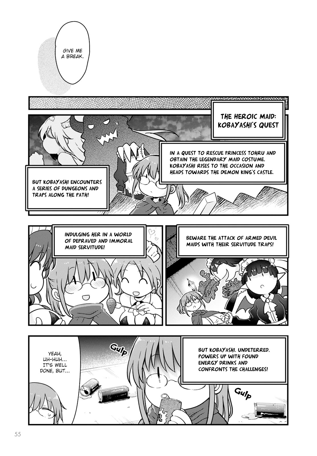Kobayashi-san Chi no Maid Dragon Chapter 136 page 13 - Chapter 136: Tohru and Their Gamebook