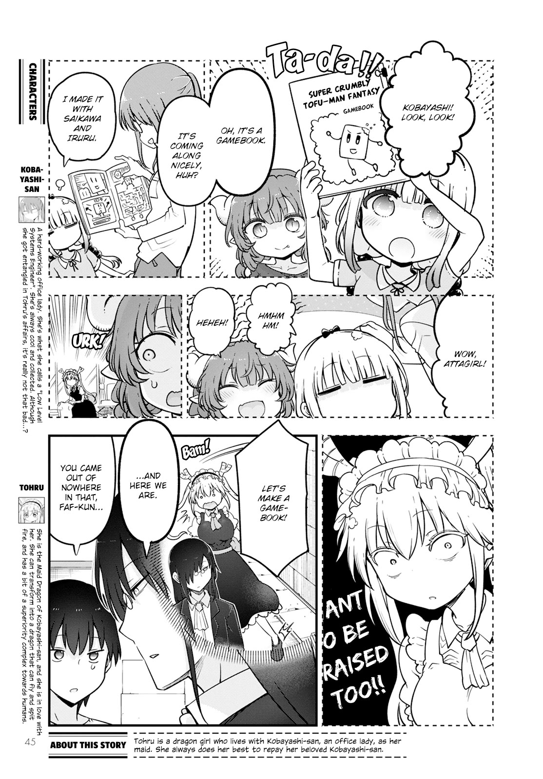 Kobayashi-san Chi no Maid Dragon Chapter 136 page 3 - Chapter 136: Tohru and Their Gamebook