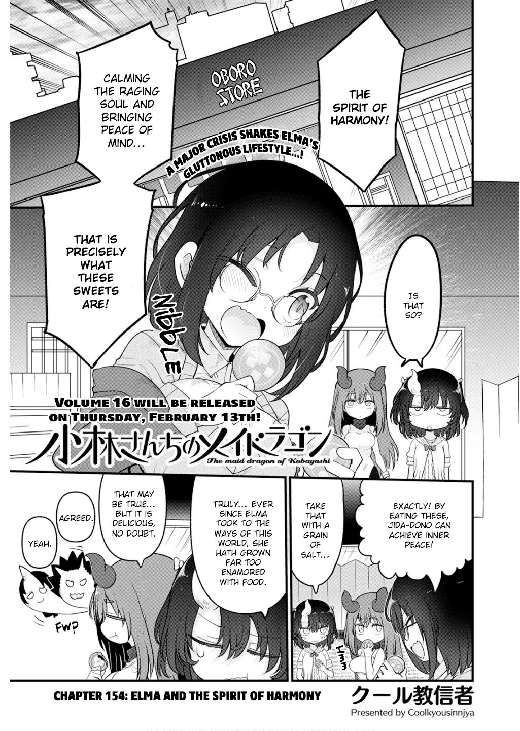 Kobayashi-san Chi no Maid Dragon Chapter 154 page 1 - Chapter 154: Elma and the Spirit of Harmony