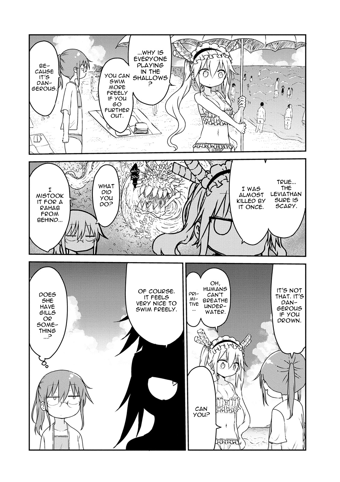 Kobayashi-san Chi no Maid Dragon Chapter 16 page 4 - Chapter 16 : Tooru and the Beach