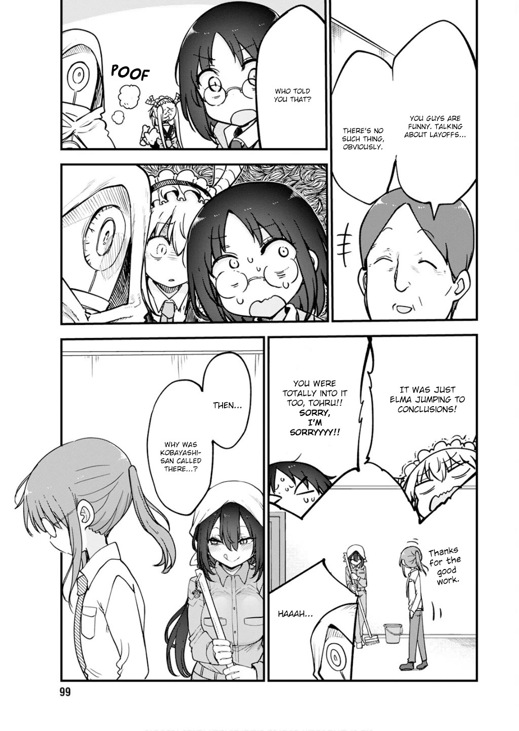 Kobayashi-san Chi no Maid Dragon Chapter 161 page 13 - Chapter 161: Kobayashi and Layoffs
