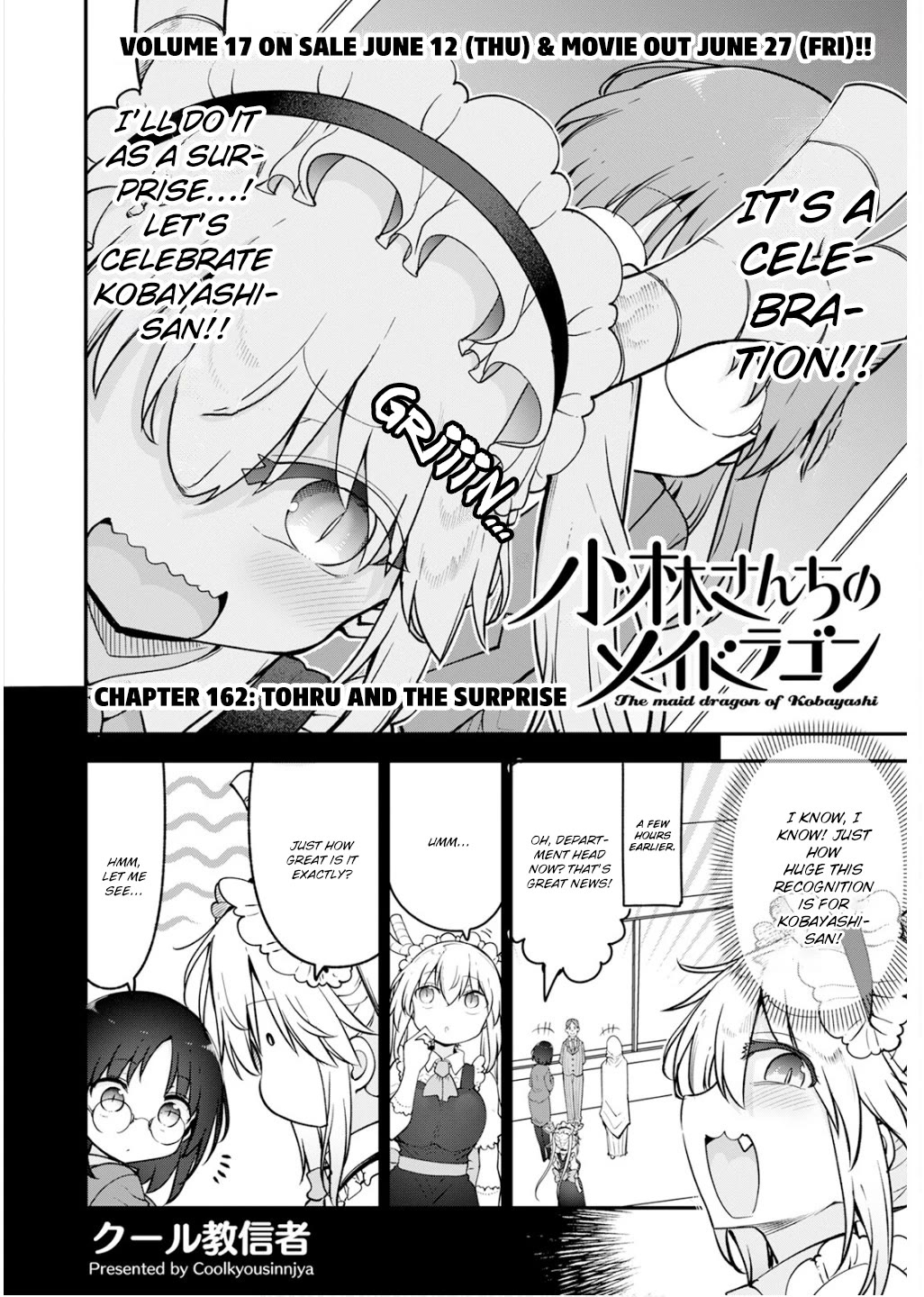 Kobayashi-san Chi no Maid Dragon Chapter 162 page 2 - Chapter 162: Tohru and the Surprise
