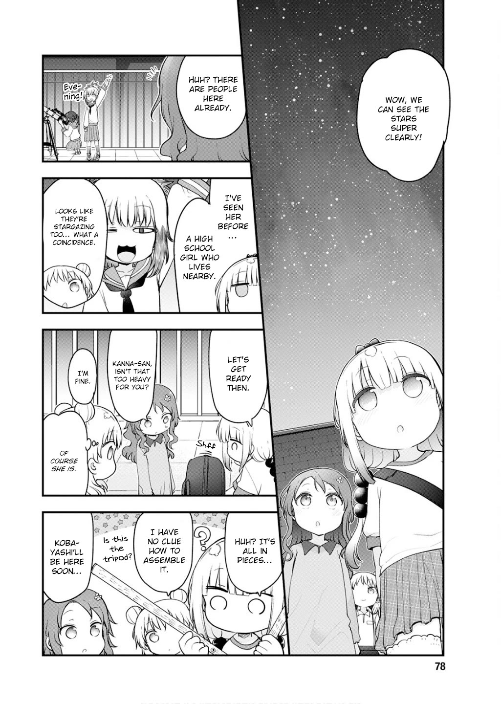 Kobayashi-san Chi no Maid Dragon Chapter 163 page 10 - Chapter 163: Kanna and Stargazing