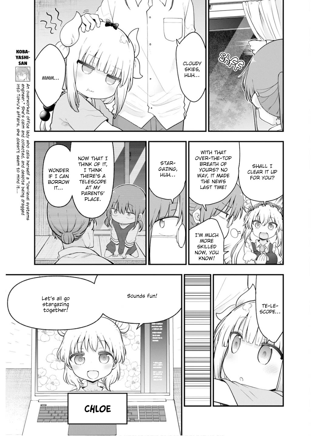 Kobayashi-san Chi no Maid Dragon Chapter 163 page 3 - Chapter 163: Kanna and Stargazing
