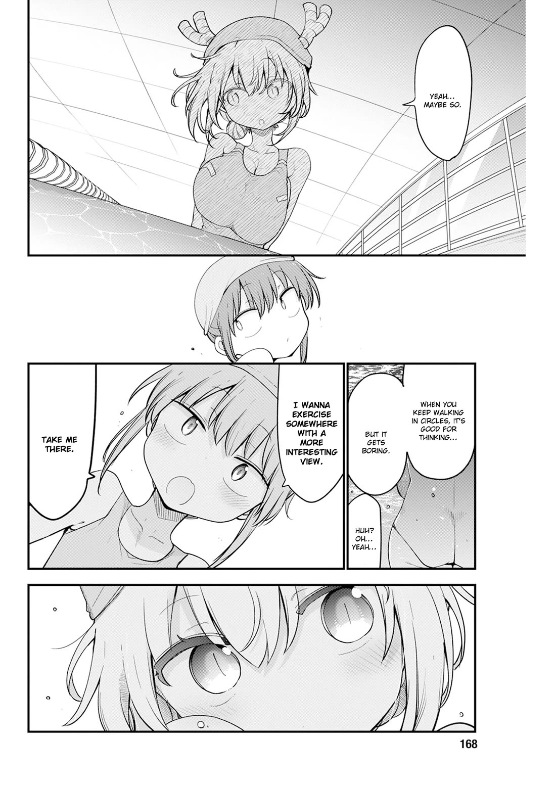 Kobayashi-san Chi no Maid Dragon Chapter 171 page 10 - Chapter 171: Kobayashi and Exercise