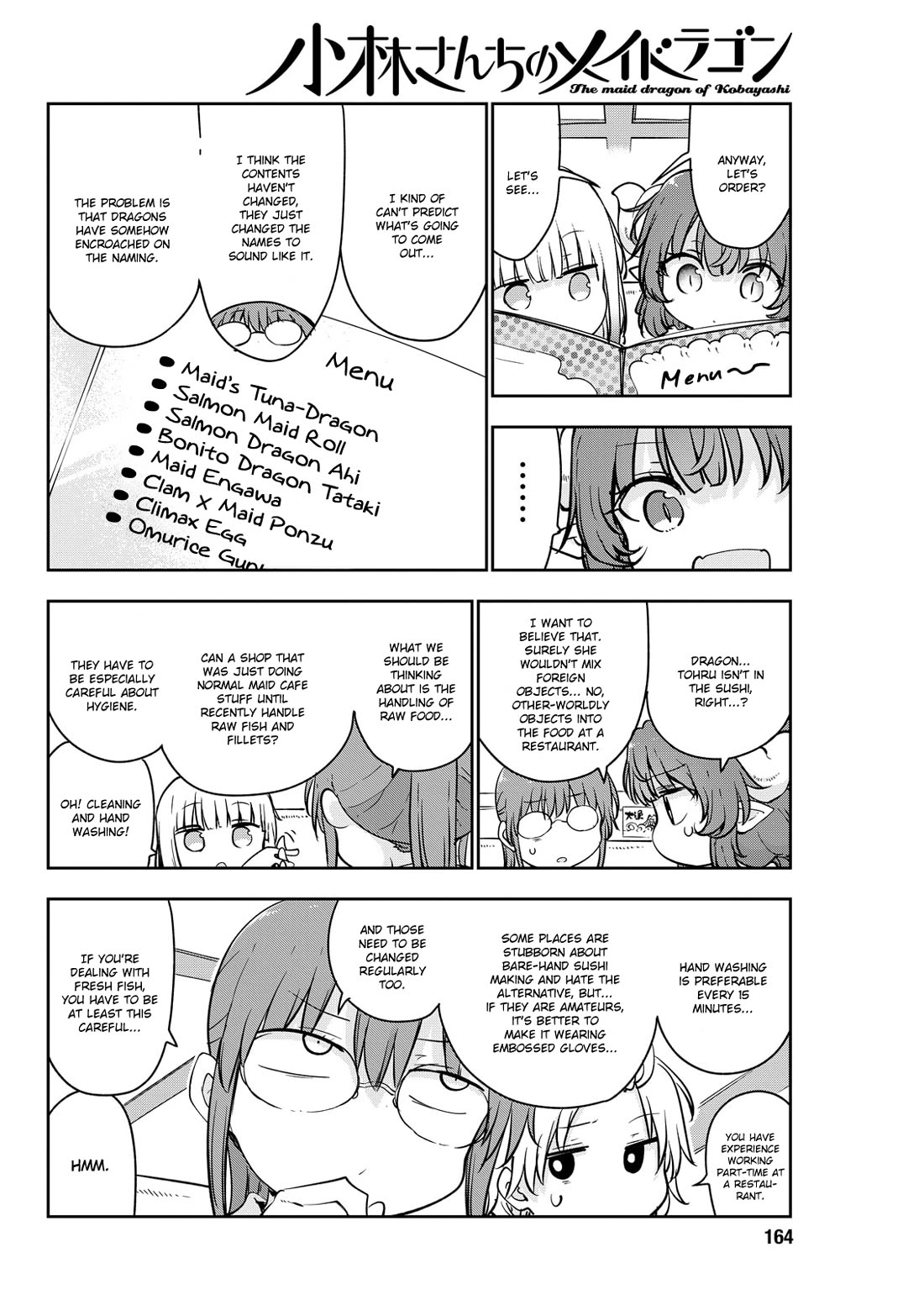 Kobayashi-san Chi no Maid Dragon Chapter 180 page 4 - Chapter 180: Tohru and Sushi
