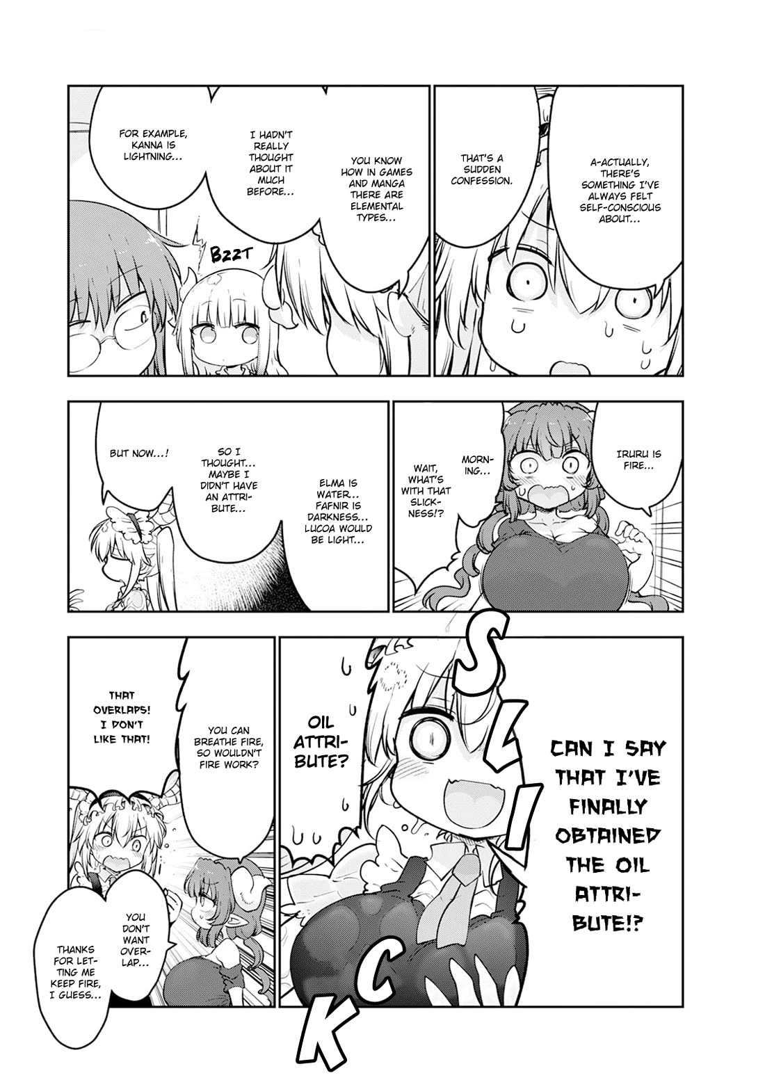 Kobayashi-san Chi no Maid Dragon Chapter 182 page 4 - Chapter 182: Tohru and Oil