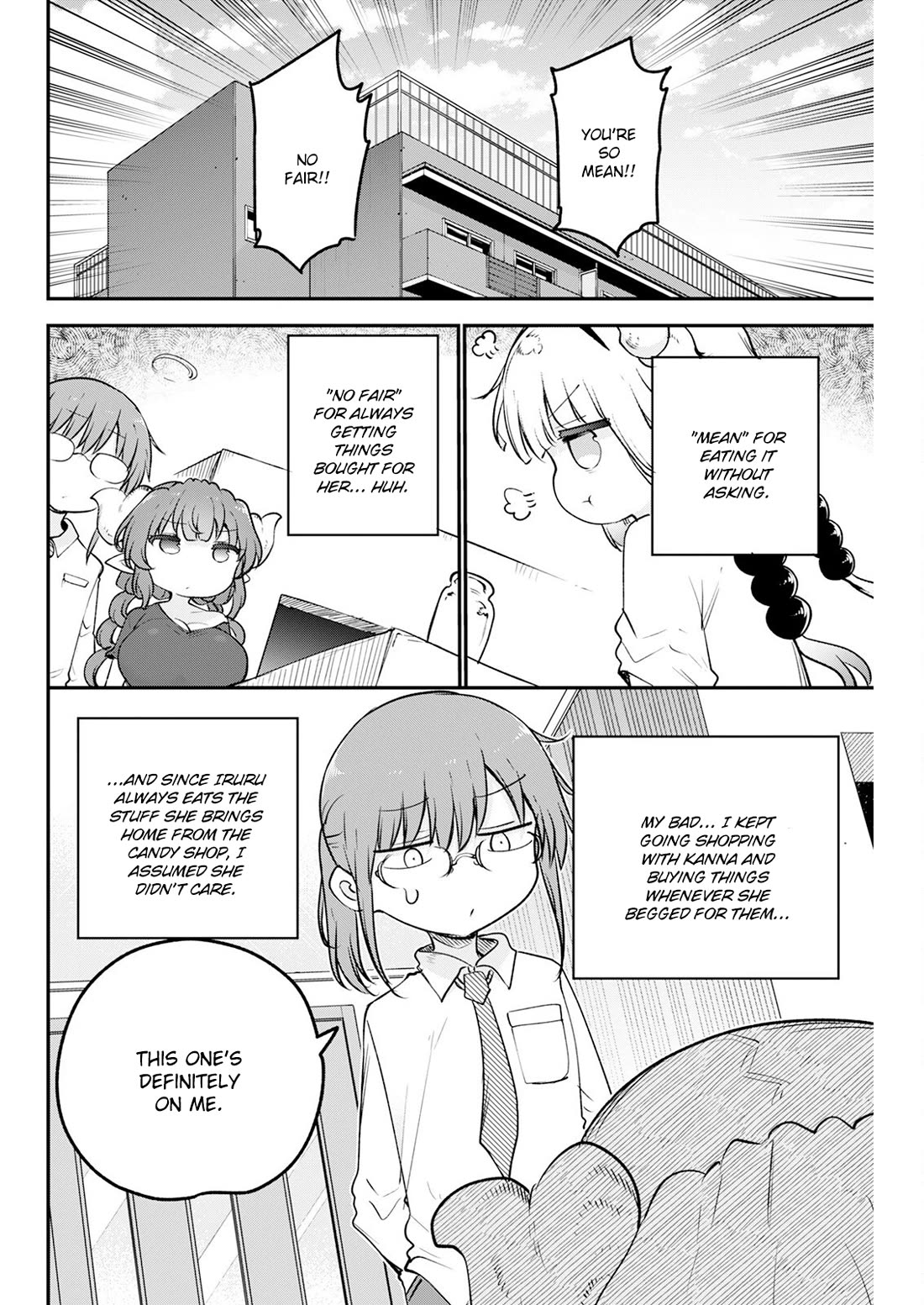 Kobayashi-san Chi no Maid Dragon Chapter 187 page 4 - Chapter 187: Kanna and Iruru's Sisterly Spat