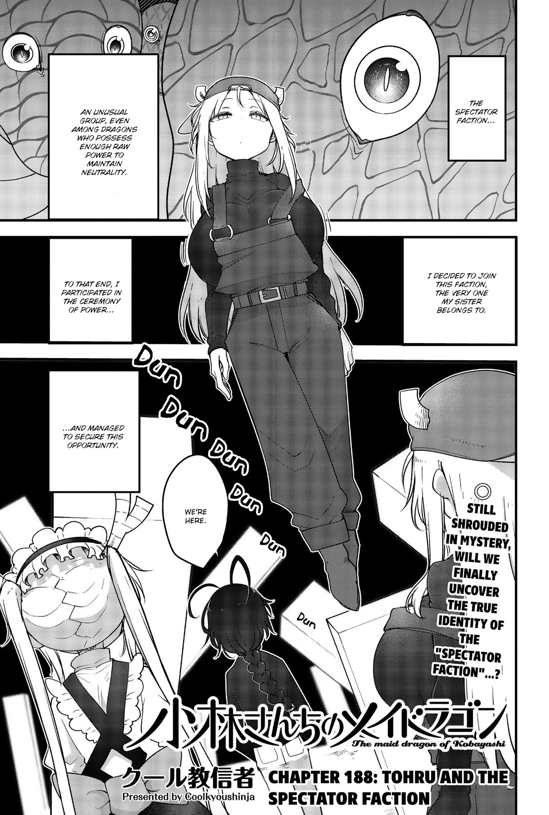 Kobayashi-san Chi no Maid Dragon Chapter 188 page 1 - Chapter 188: Tohru and the Spectator Faction