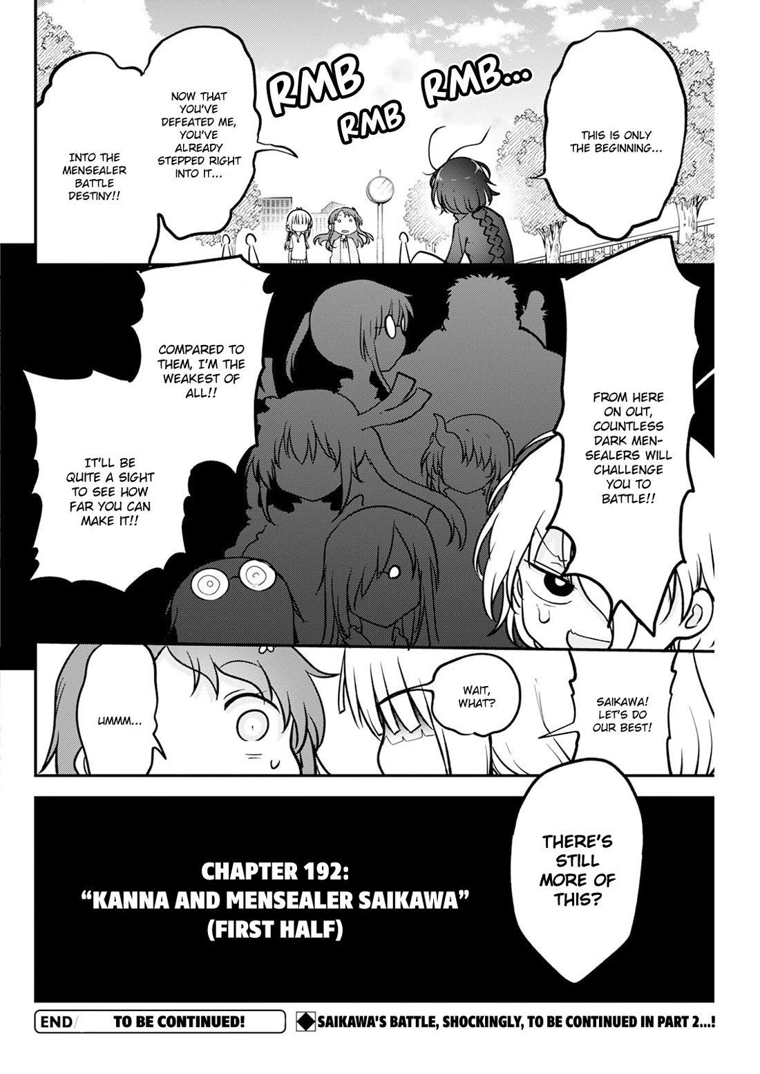Kobayashi-san Chi no Maid Dragon Chapter 192 page 14 - Chapter 192: Kanna and Mensealer Saikawa