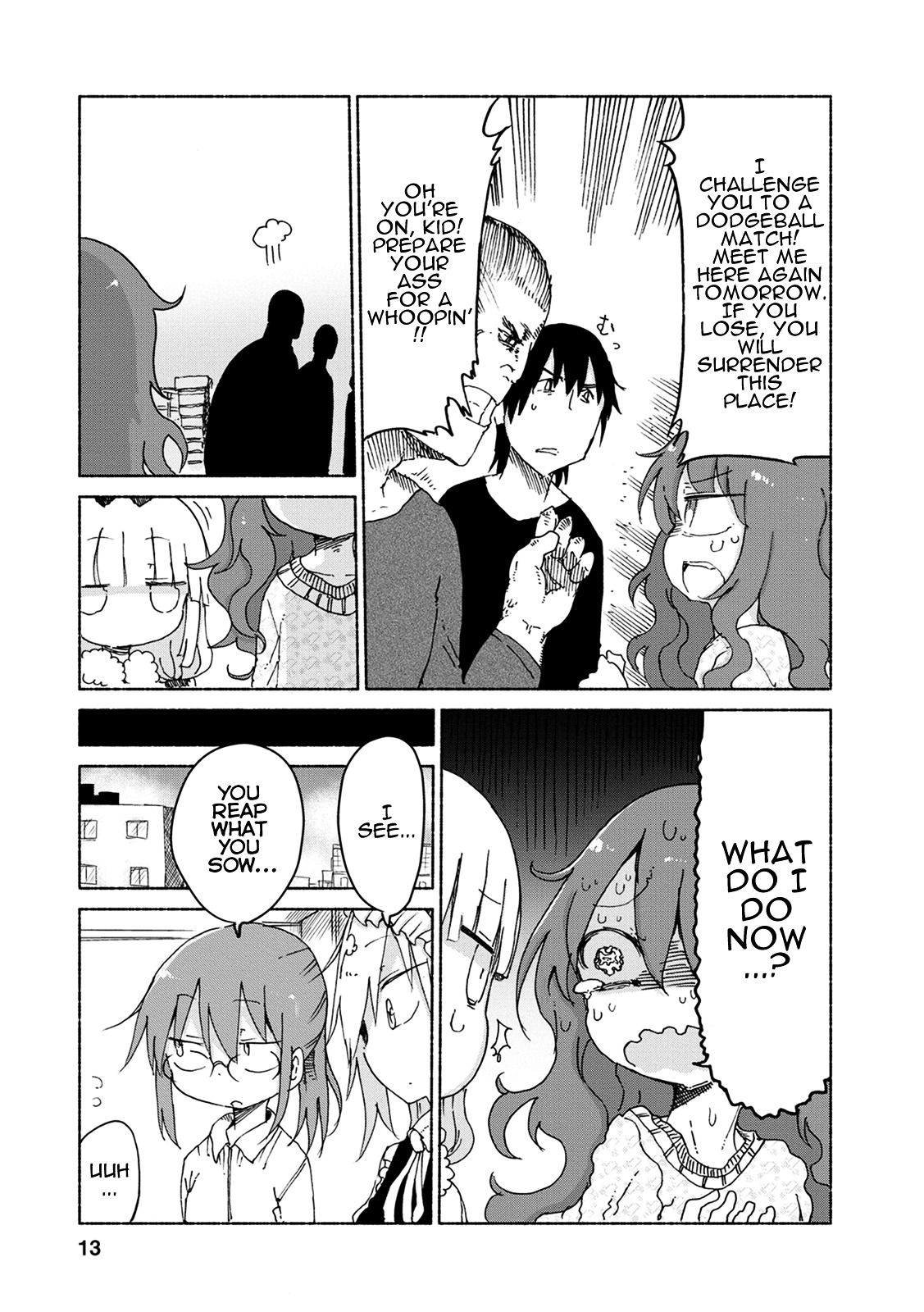 Kobayashi-san Chi no Maid Dragon Chapter 21 page 12 - Chapter 21 : Tooru and Dodgeball