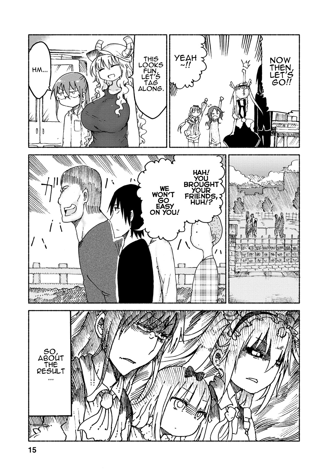 Kobayashi-san Chi no Maid Dragon Chapter 21 page 14 - Chapter 21 : Tooru and Dodgeball
