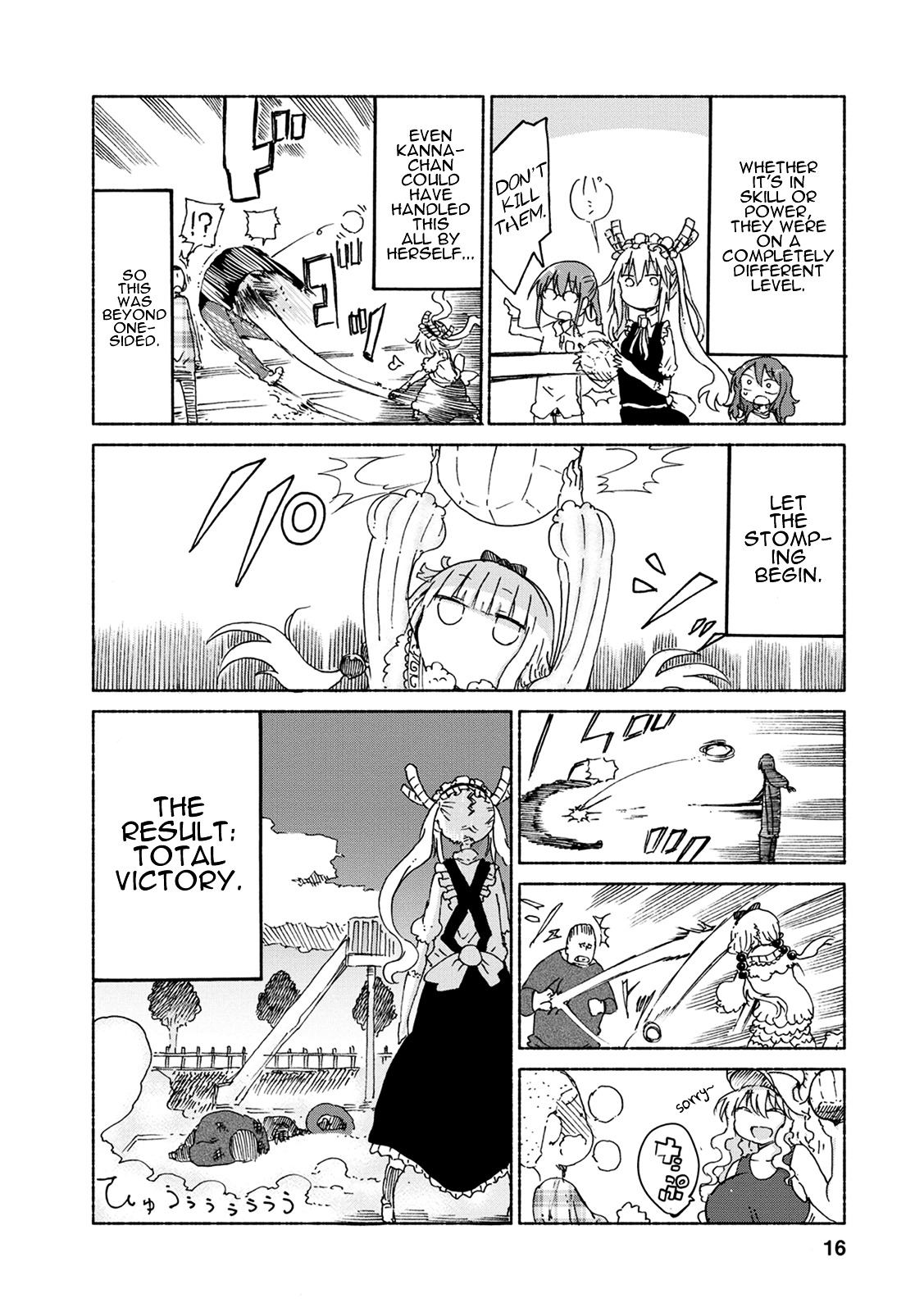 Kobayashi-san Chi no Maid Dragon Chapter 21 page 15 - Chapter 21 : Tooru and Dodgeball