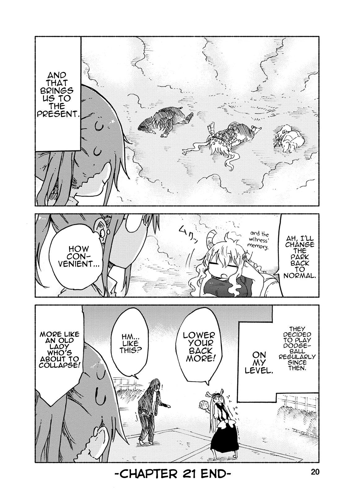 Kobayashi-san Chi no Maid Dragon Chapter 21 page 19 - Chapter 21 : Tooru and Dodgeball