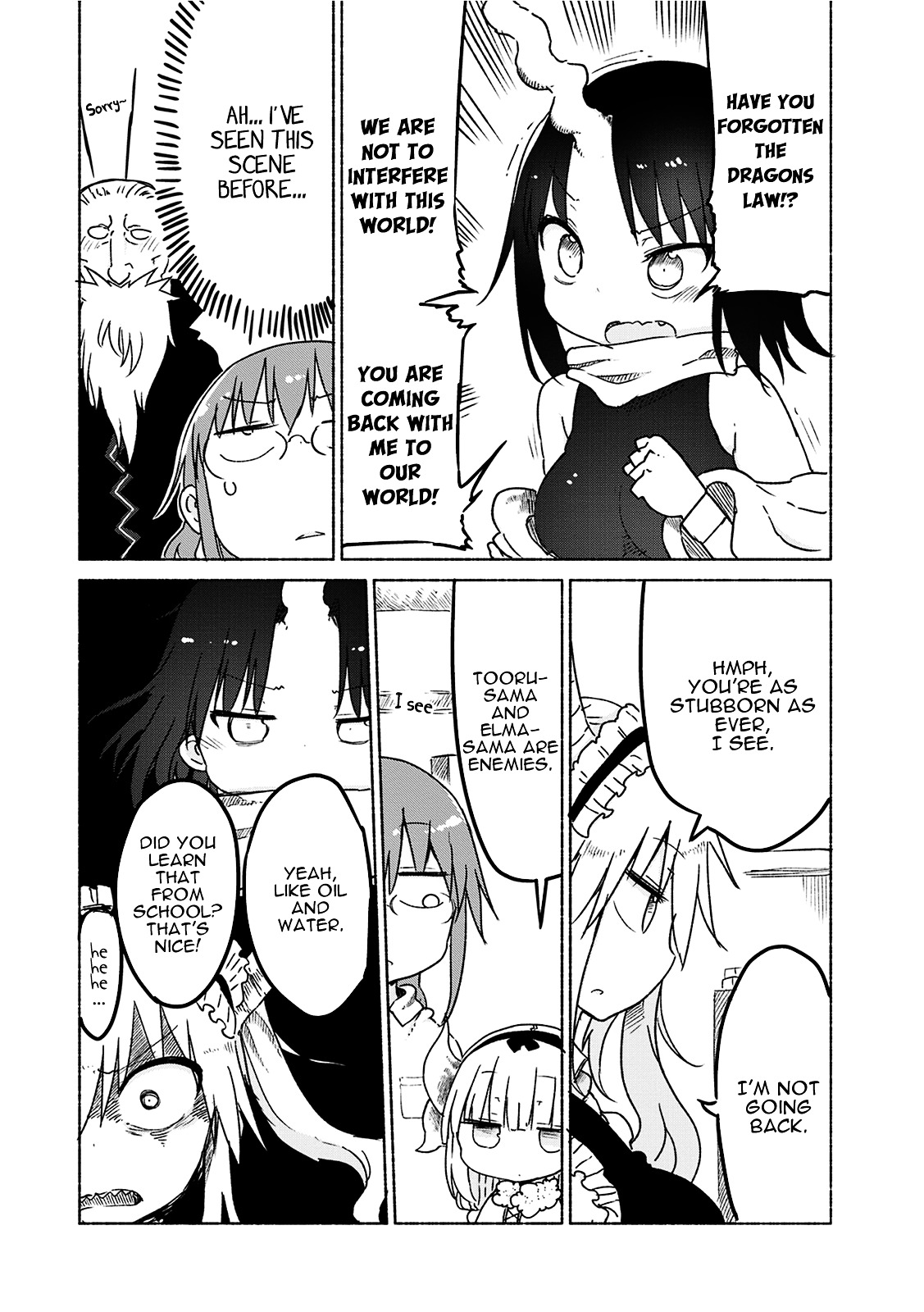 Kobayashi-san Chi no Maid Dragon Chapter 24 page 4 - Chapter 24 : Tooru and Elma