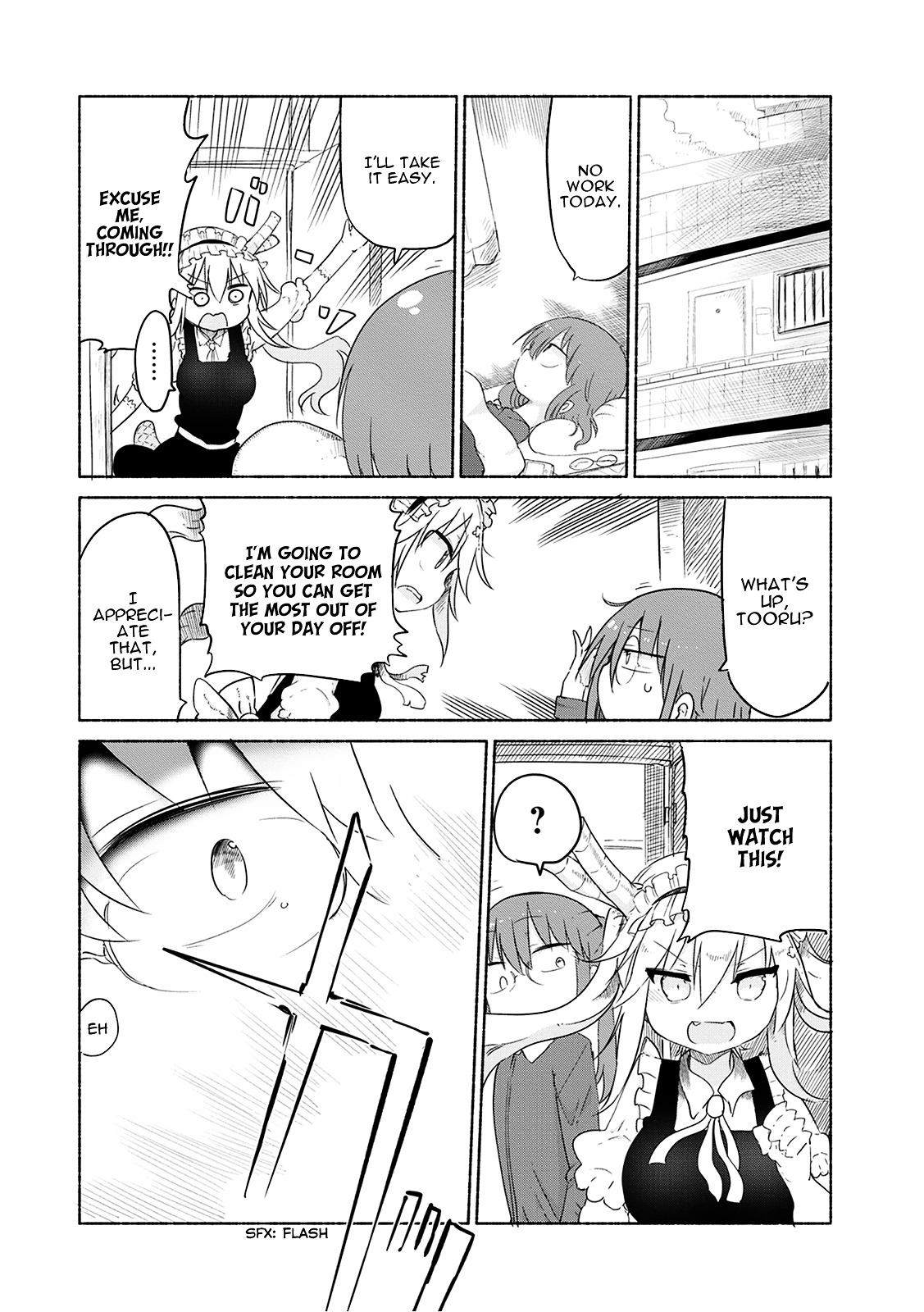 Kobayashi-san Chi no Maid Dragon Chapter 26 page 4 - Chapter 26 : Tooru and Rivalry