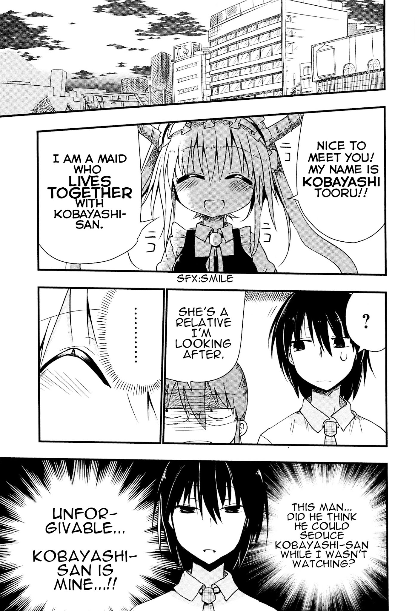 Kobayashi-san Chi no Maid Dragon Chapter 4 page 3 - Chapter 4 : Tooru and Jealousy