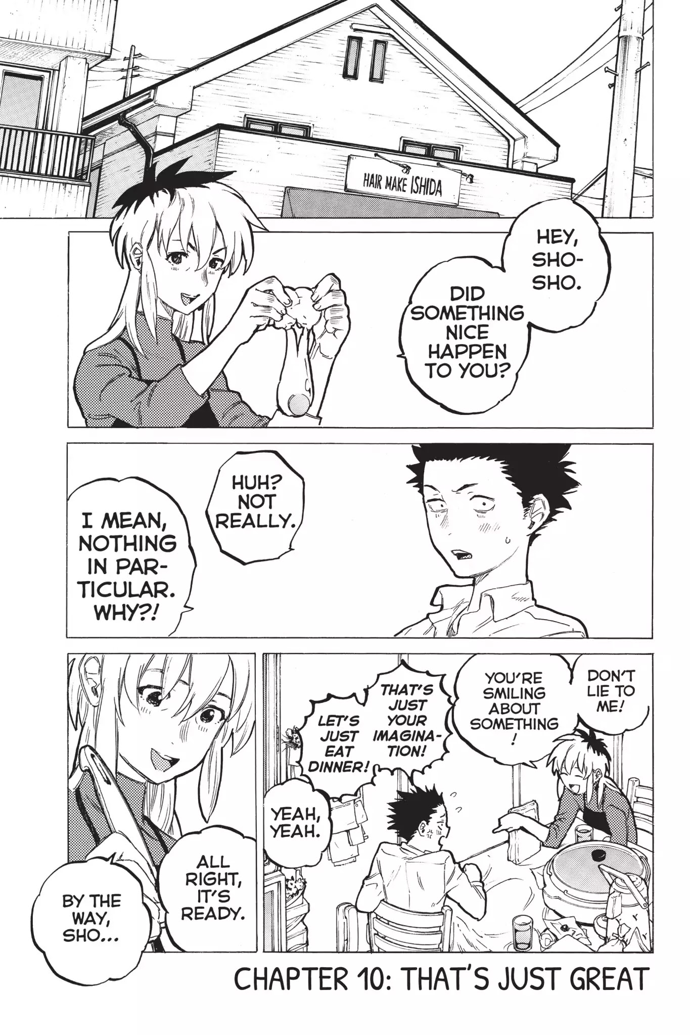 Koe no Katachi Chapter 10 page 1 - Chapter 10: That's Just Great