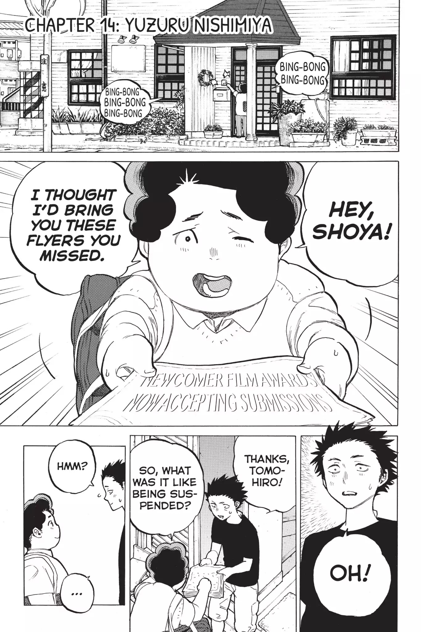 Koe no Katachi Chapter 14 page 1 - Chapter 14: Yuzuru Nishimiya
