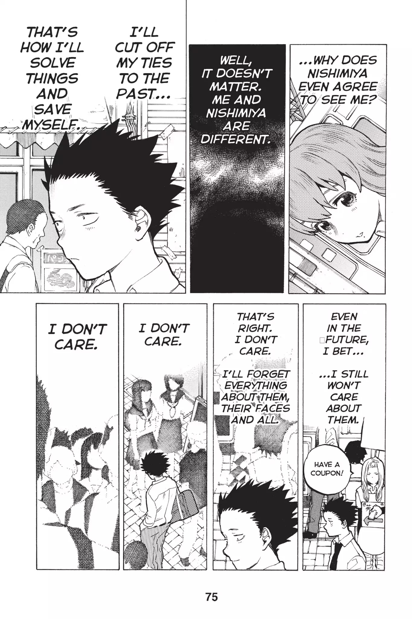 Koe no Katachi Chapter 18 page 13 - Chapter 18: I Don't Care in the Least