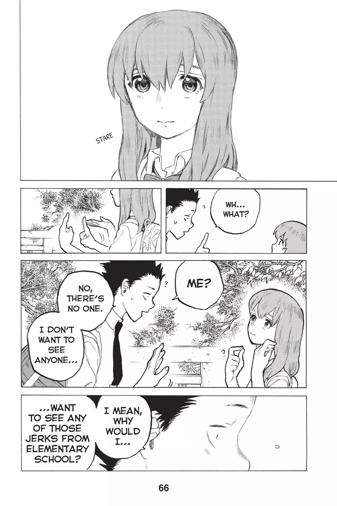 Koe no Katachi Chapter 18 page 4 - Chapter 18: I Don't Care in the Least