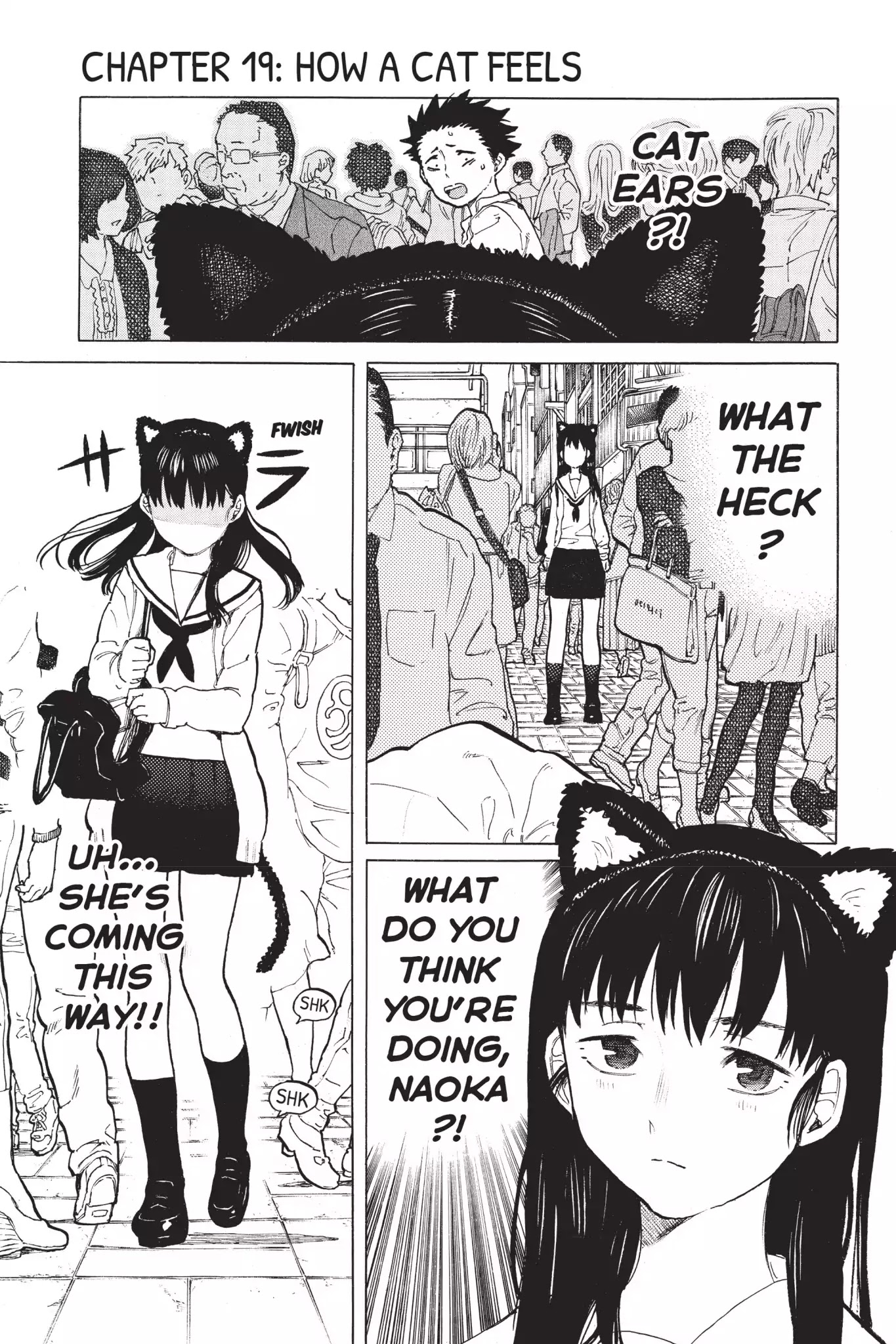 Koe no Katachi Chapter 19 page 1 - Chapter 19: How a Cat Feels