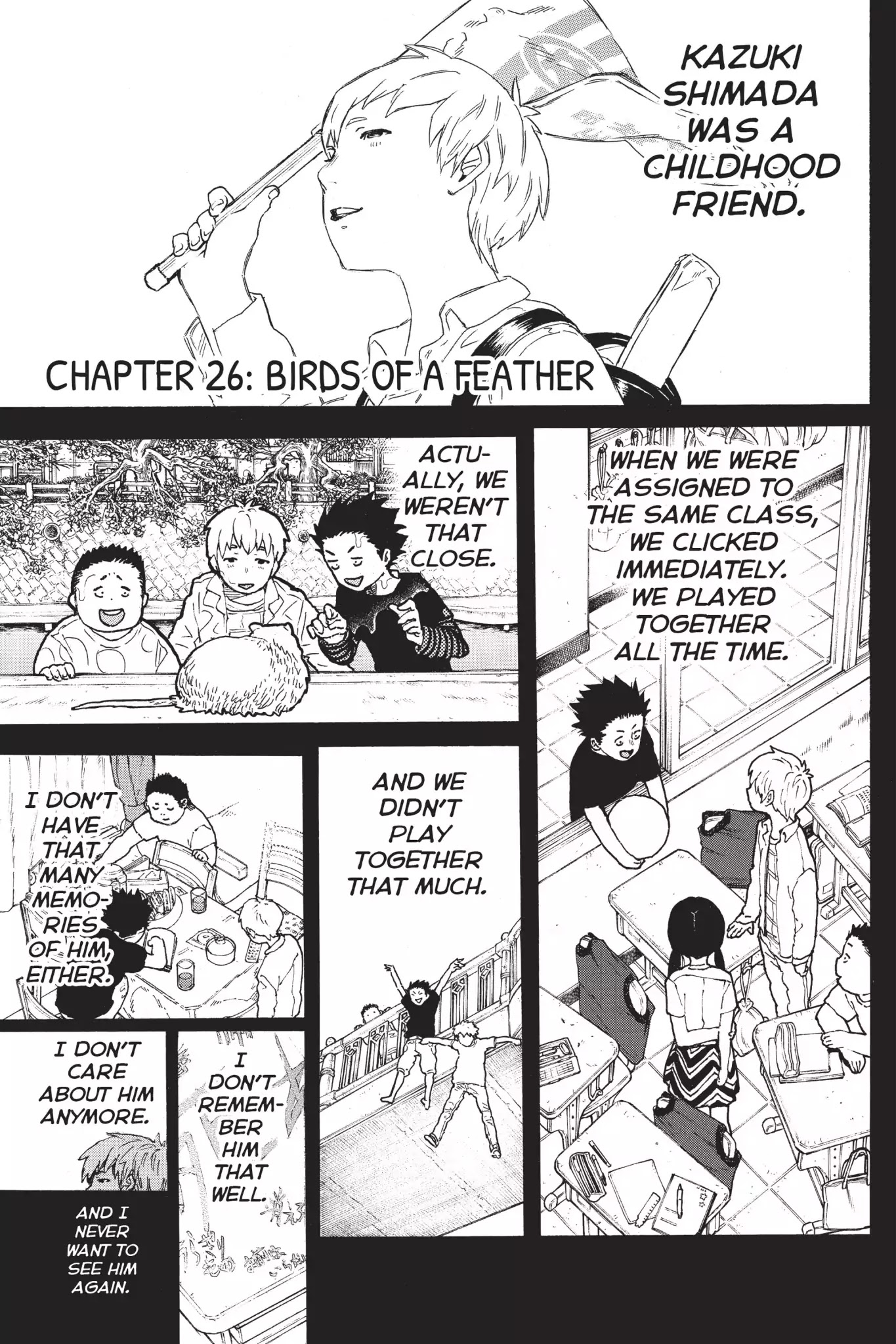 Koe no Katachi Chapter 26 page 1 - Chapter 26: Birds of a Feather