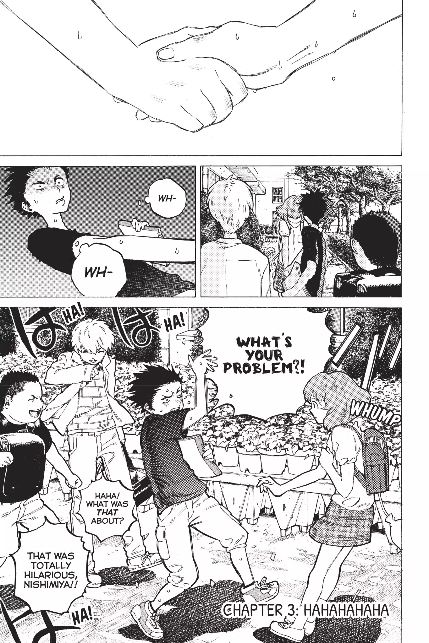 Koe no Katachi Chapter 3 page 1 - Chapter 3: Hahahahaha