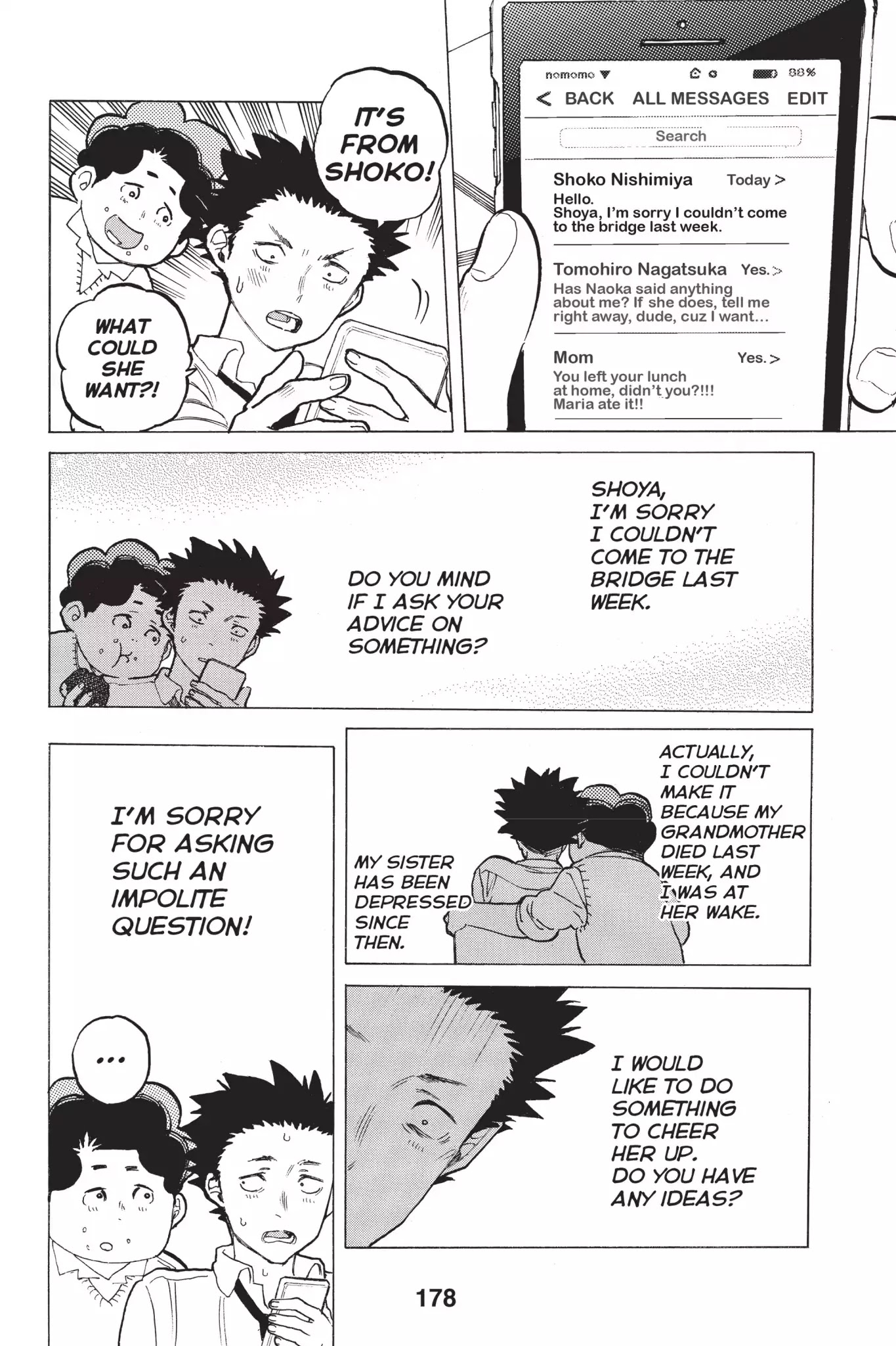 Koe no Katachi Chapter 32 page 14 - Chapter 32: Gum Syrup