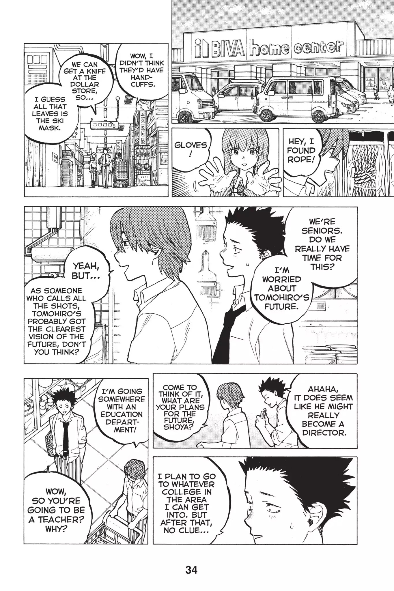 Koe no Katachi Chapter 34 page 12 - Chapter 34: I Don't Want to Go