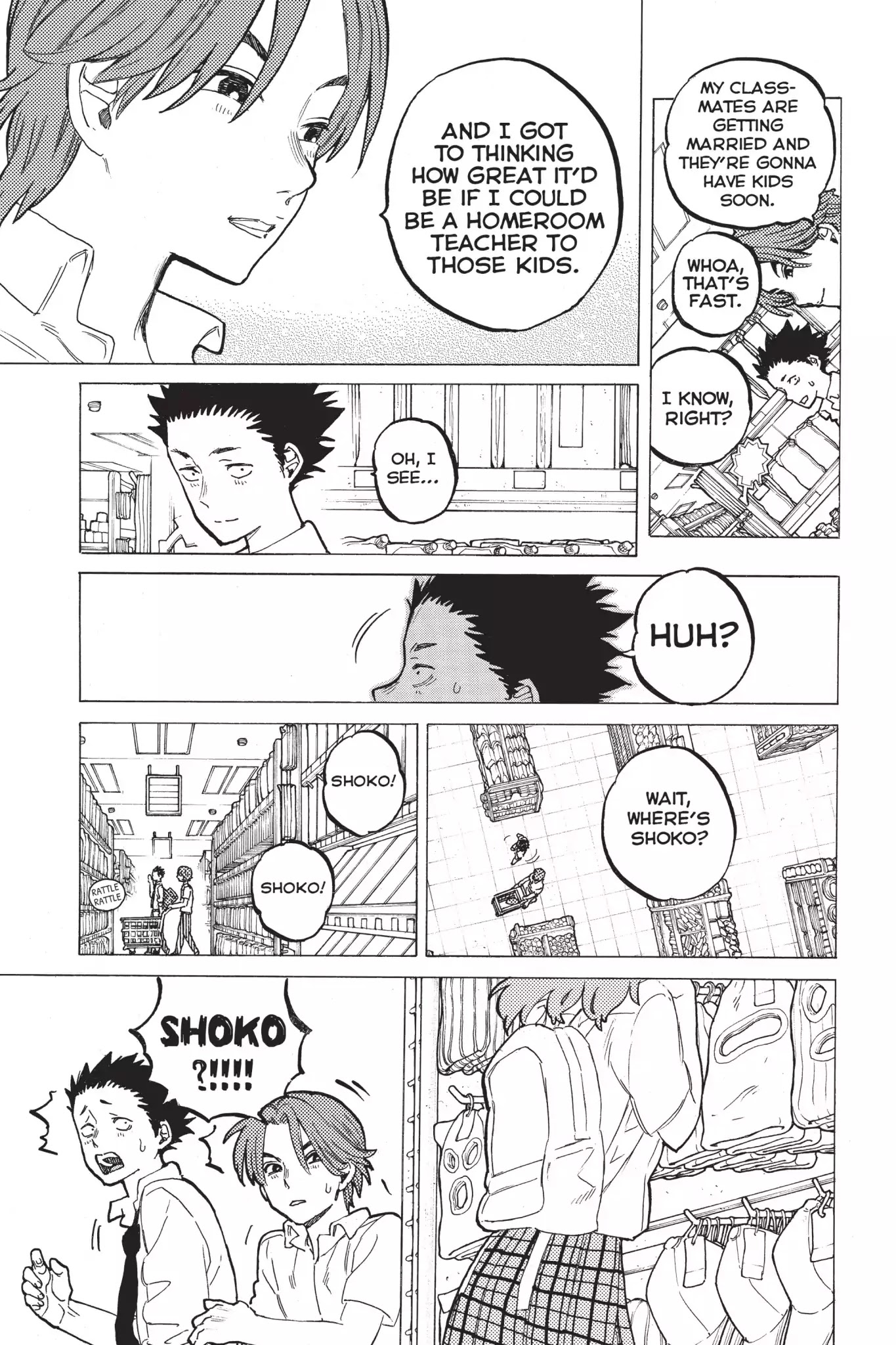 Koe no Katachi Chapter 34 page 13 - Chapter 34: I Don't Want to Go