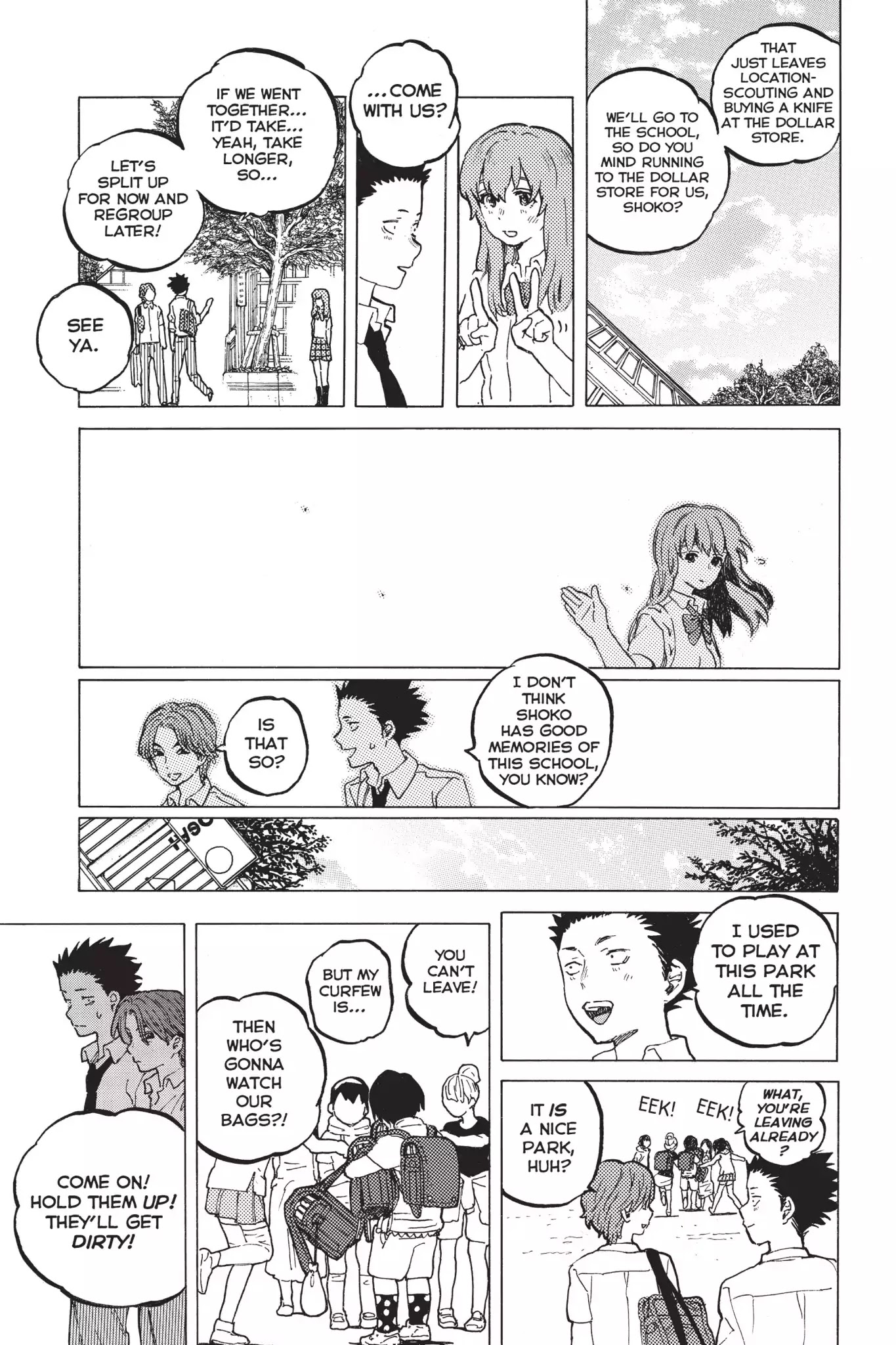 Koe no Katachi Chapter 34 page 15 - Chapter 34: I Don't Want to Go