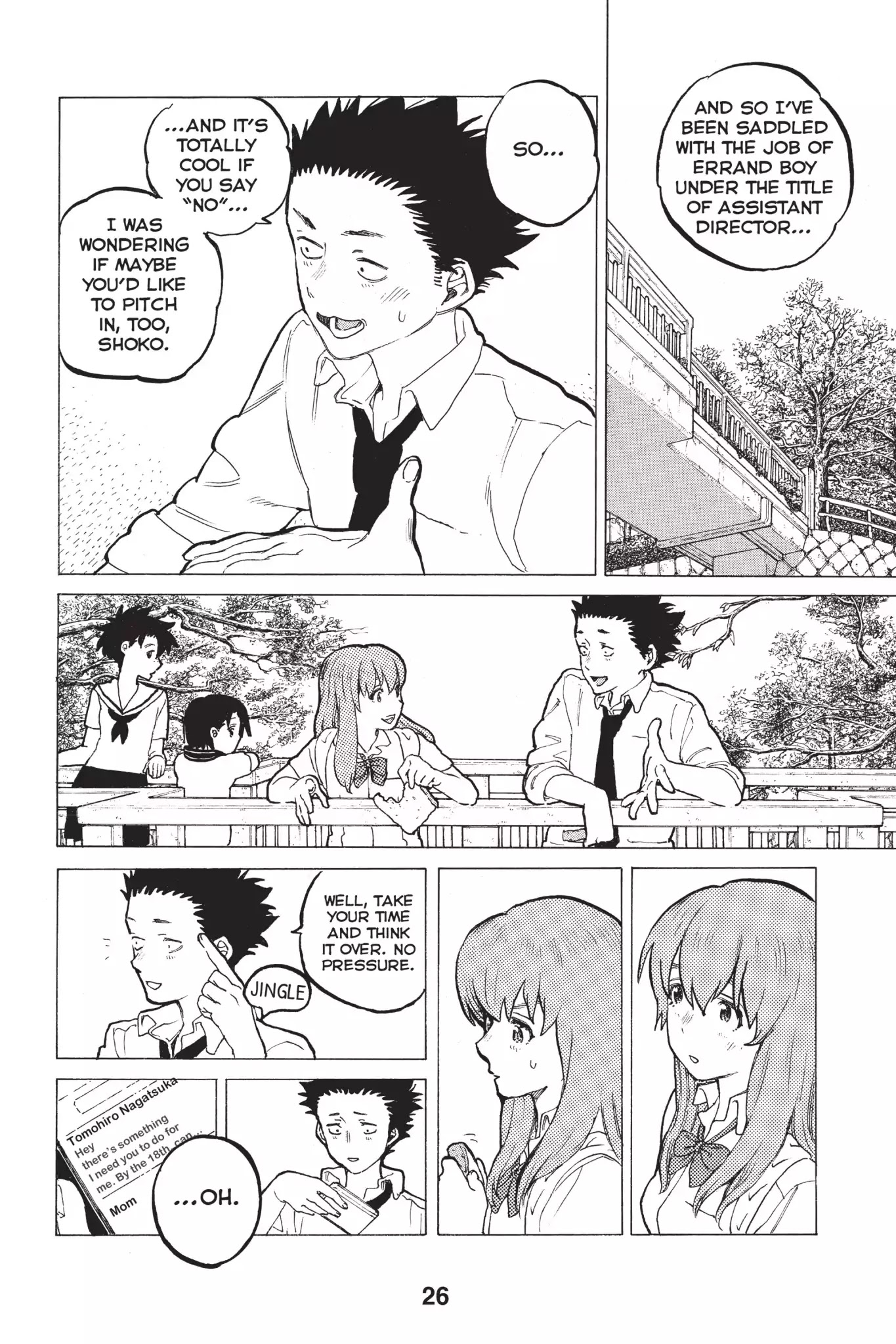 Koe no Katachi Chapter 34 page 4 - Chapter 34: I Don't Want to Go