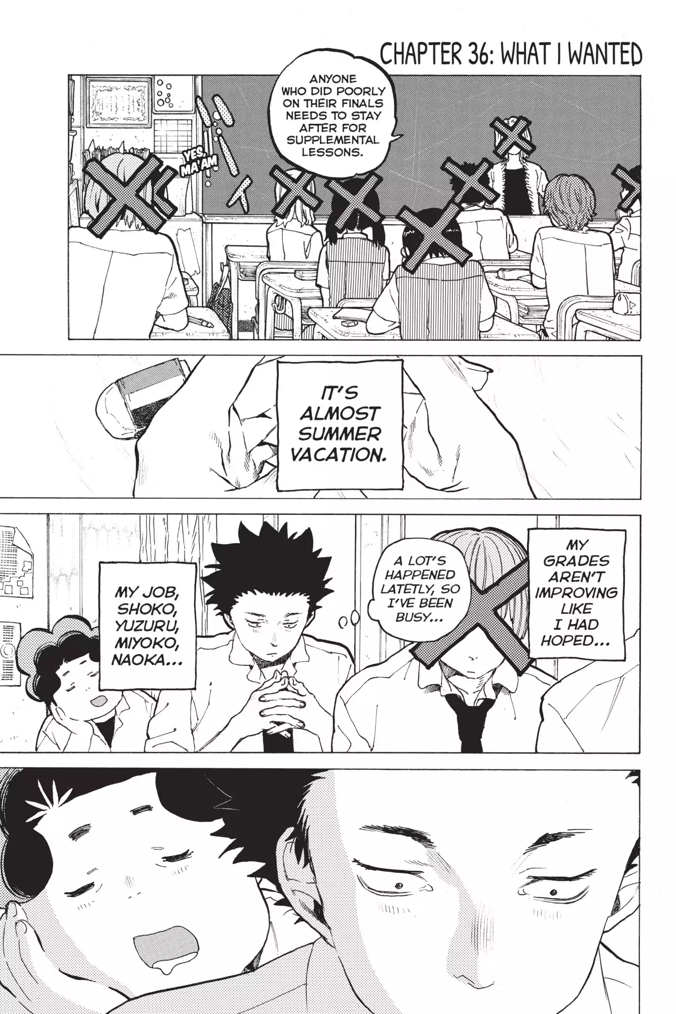 Koe no Katachi Chapter 36 page 1 - Chapter 36: What I Wanted