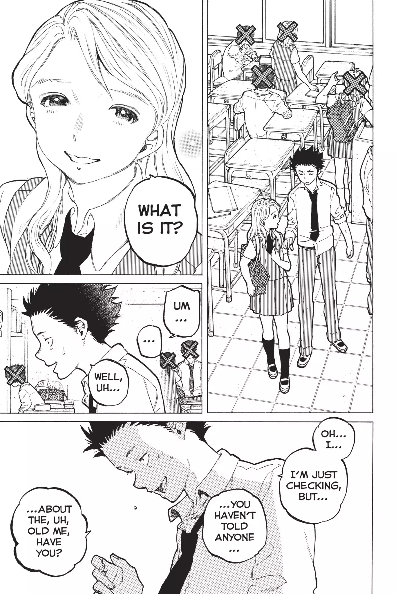 Koe no Katachi Chapter 38 page 1 - Chapter 38: Jumping at Shadows
