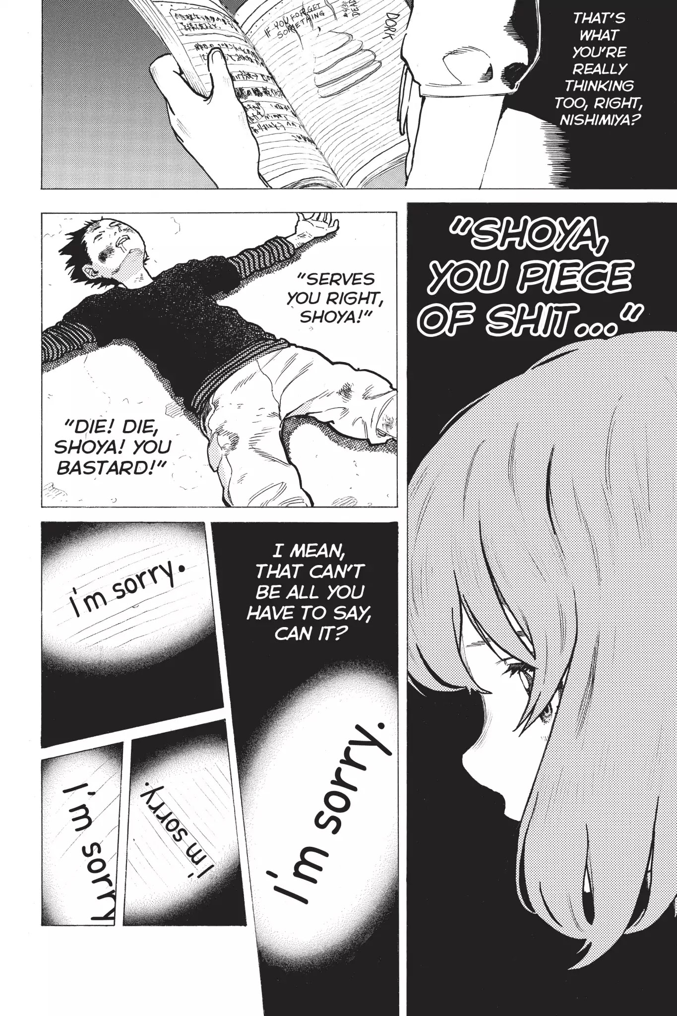 Koe no Katachi Chapter 4 page 12 - Chapter 4: Nishimiya, You Piece of Shit