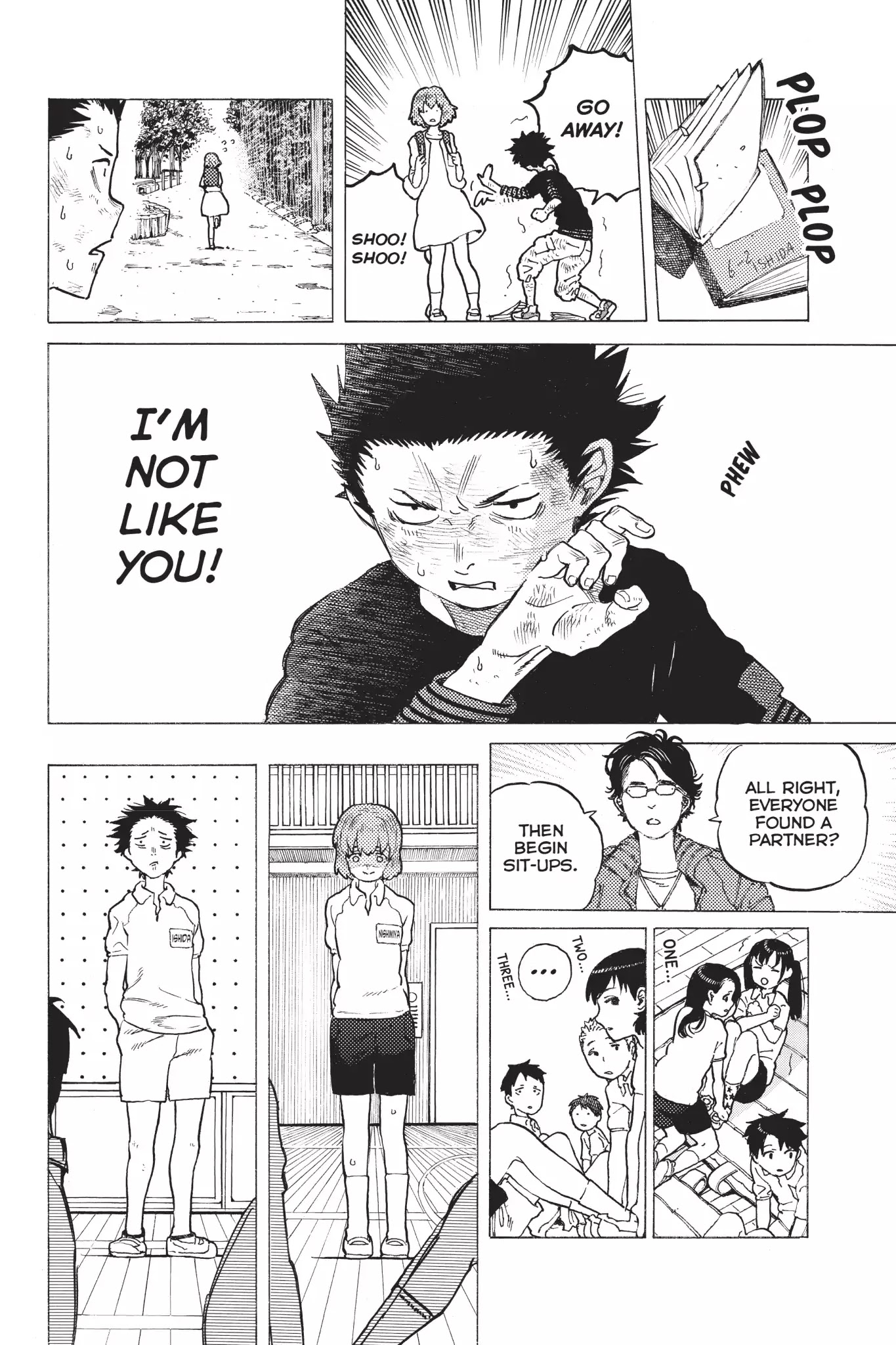 Koe no Katachi Chapter 4 page 2 - Chapter 4: Nishimiya, You Piece of Shit