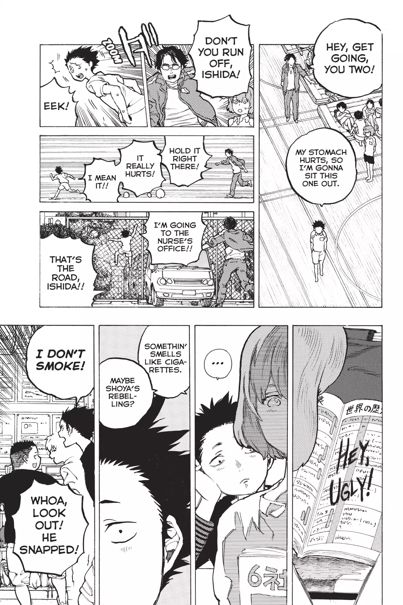 Koe no Katachi Chapter 4 page 3 - Chapter 4: Nishimiya, You Piece of Shit