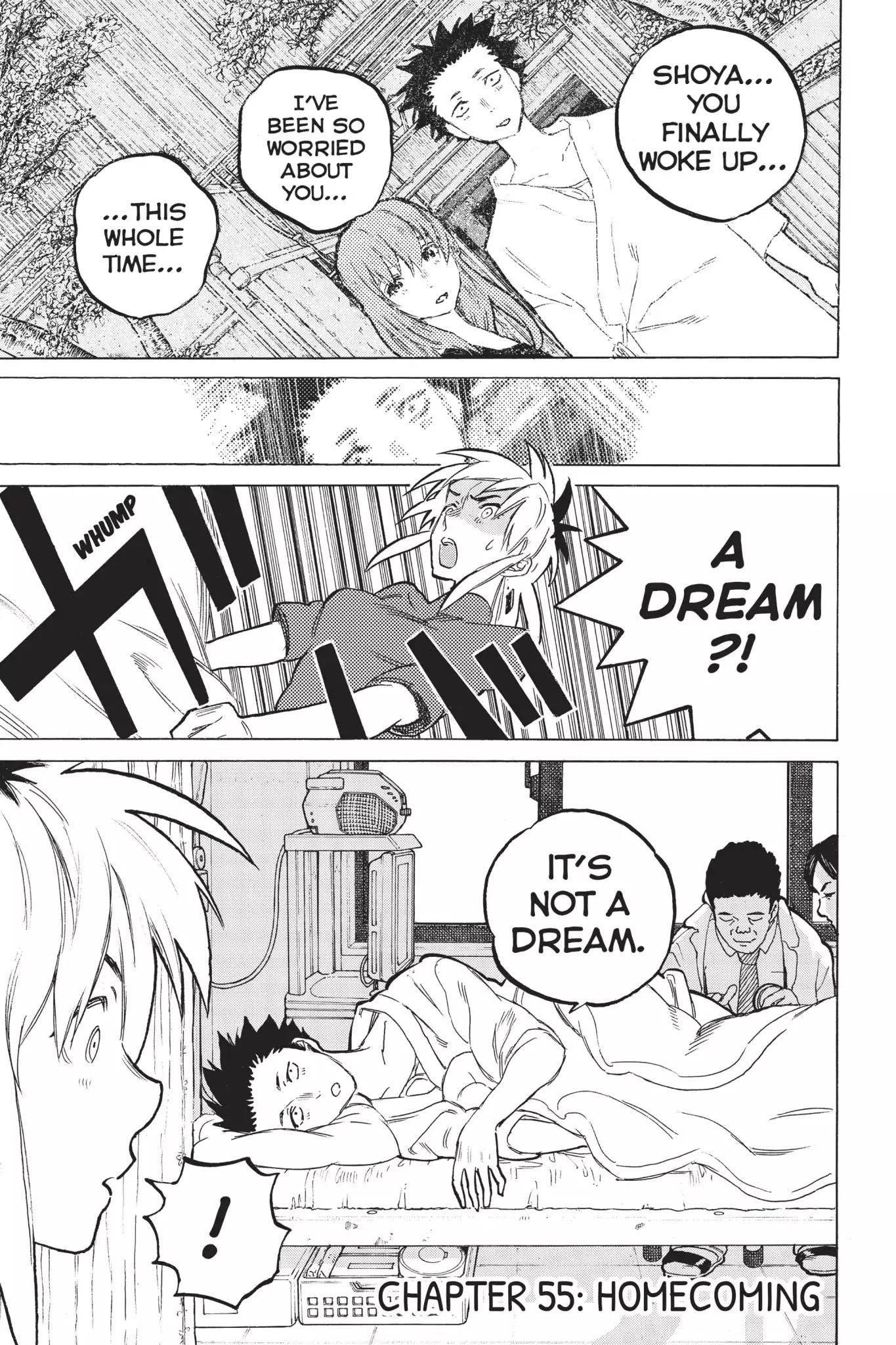 Koe no Katachi Chapter 55 page 1 - Chapter 55: Homecoming