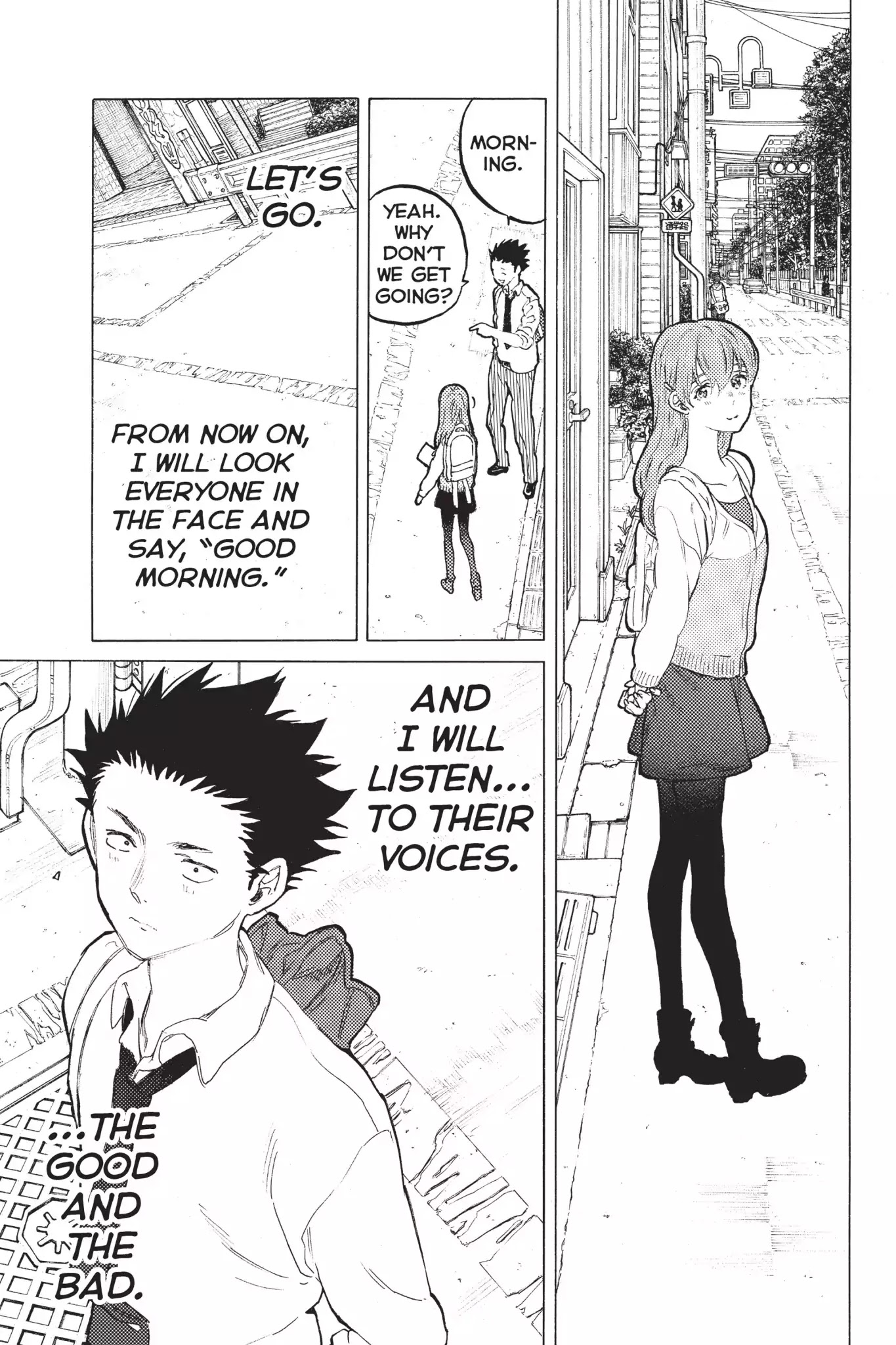 Koe no Katachi Chapter 56 page 3 - Chapter 56: Going to School
