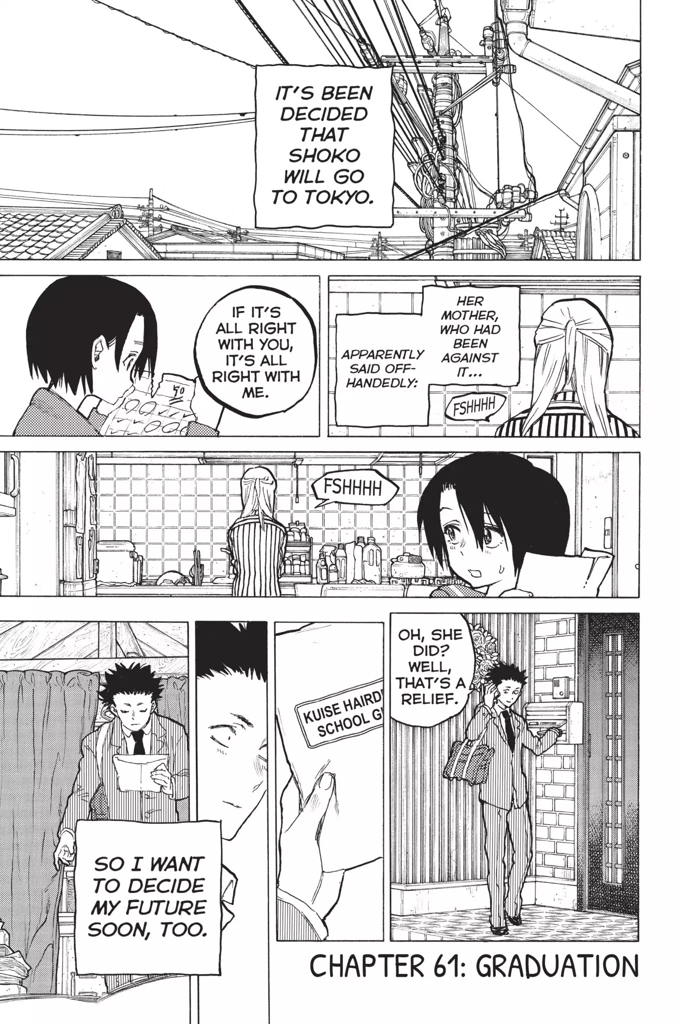 Koe no Katachi Chapter 61 page 1 - Chapter 61: Graduation
