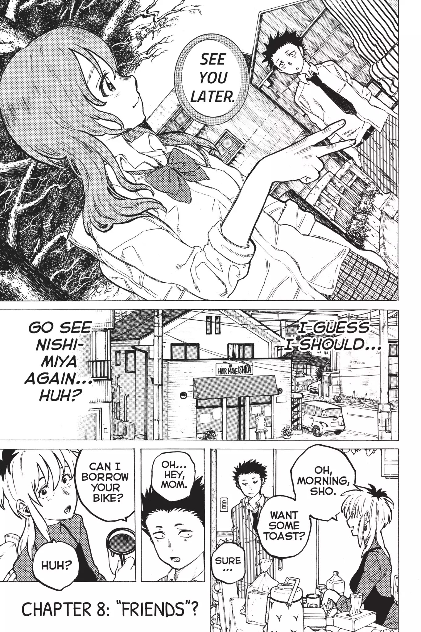 Koe no Katachi Chapter 8 page 1 - Chapter 8: "Friends?"