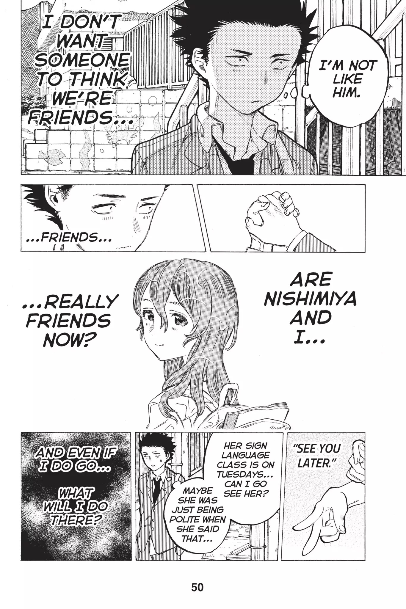 Koe no Katachi Chapter 8 page 4 - Chapter 8: "Friends?"
