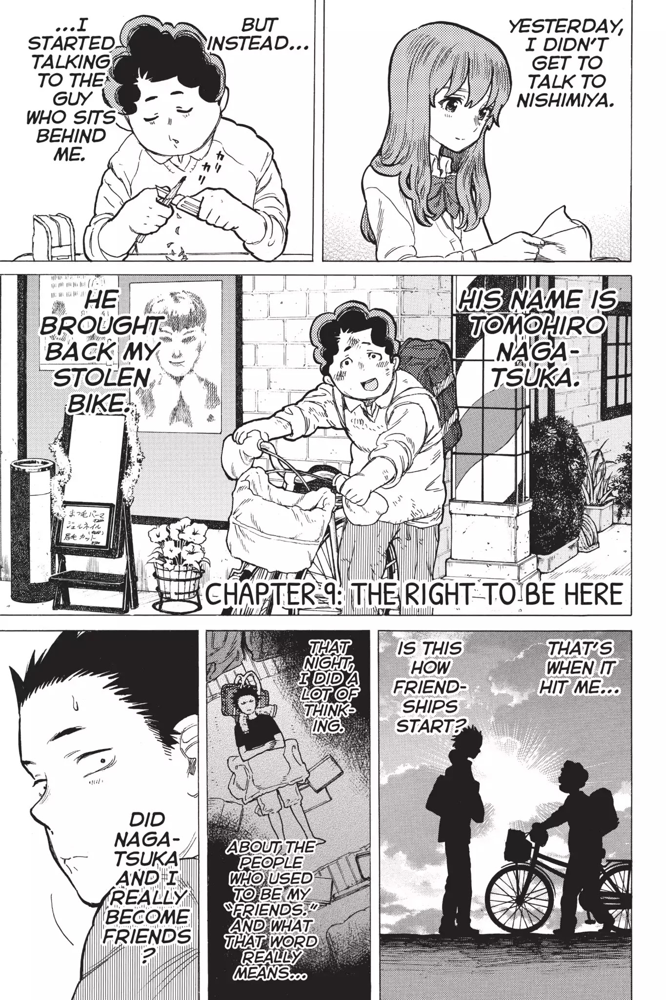 Koe no Katachi Chapter 9 page 1 - Chapter 9: The Right to be Here